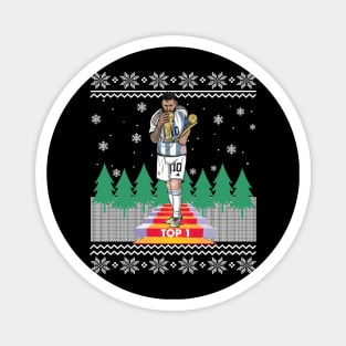 Funny Christmas Champion Messi Christmas Magnet